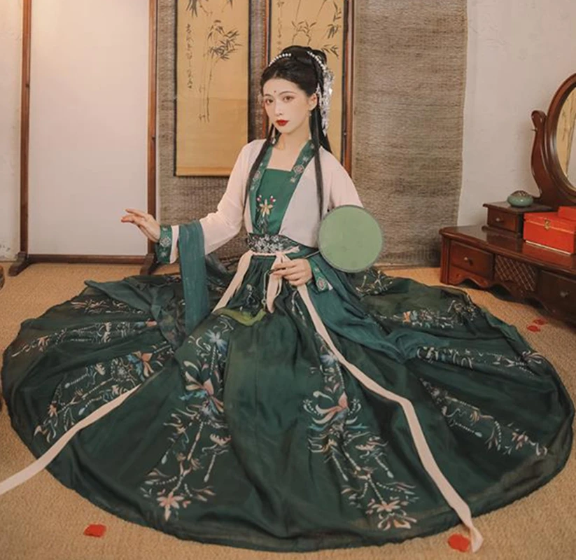 

Женский традиционный костюм Hanfu для косплея принцессы ханьфу с принтом для старинной сцены, платье ханьфу в китайском стиле