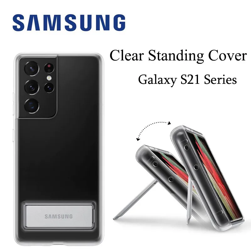 Новый оригинальный прозрачный Вертикальный чехол для Samsung JDM с подставкой Galaxy S21