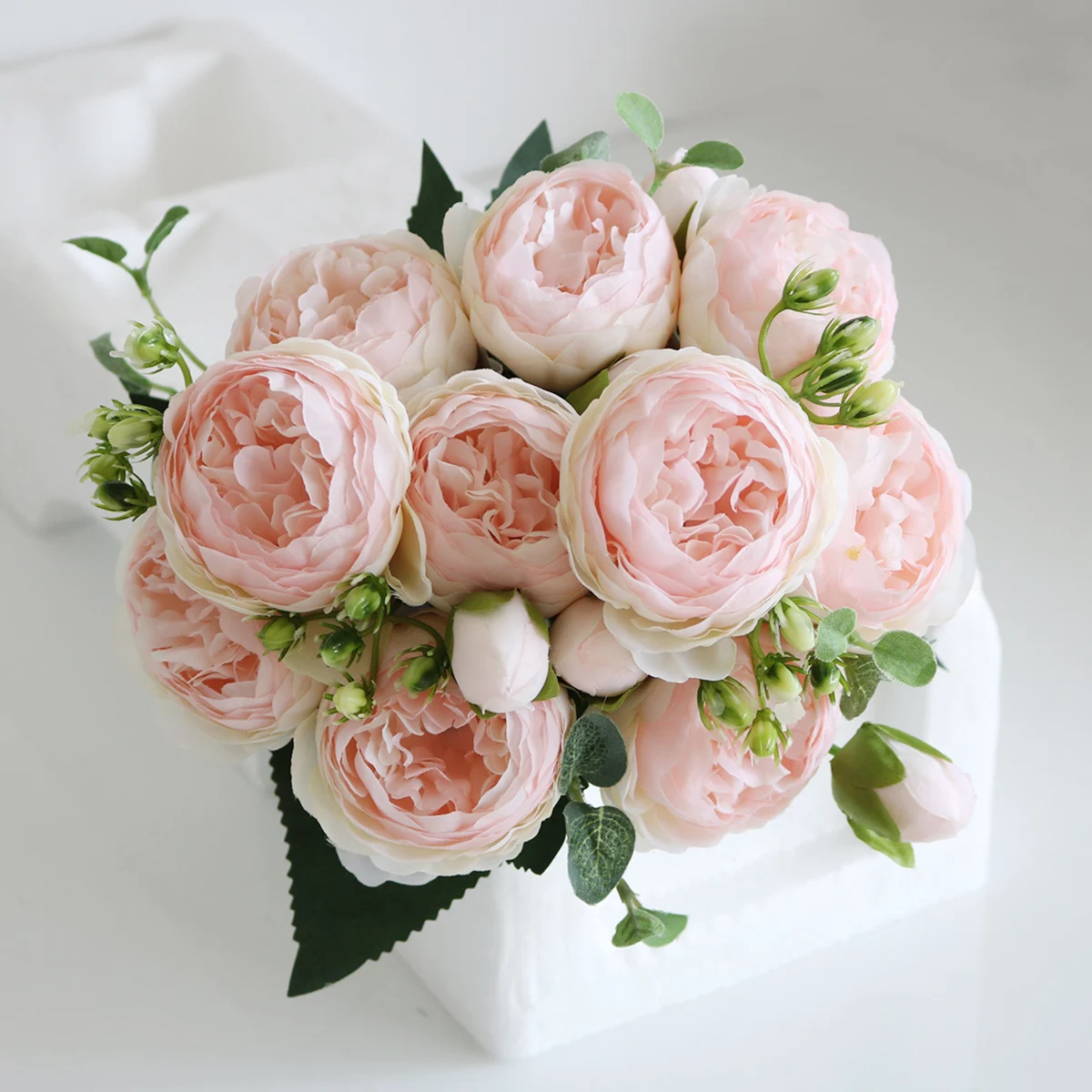 

QIFU 10pcs 8cm Foam Rose Flowers Artificial Flowers Small Rose Wedding Fake Flowers Festival Supplies Home Decor Wedding Bouquet
