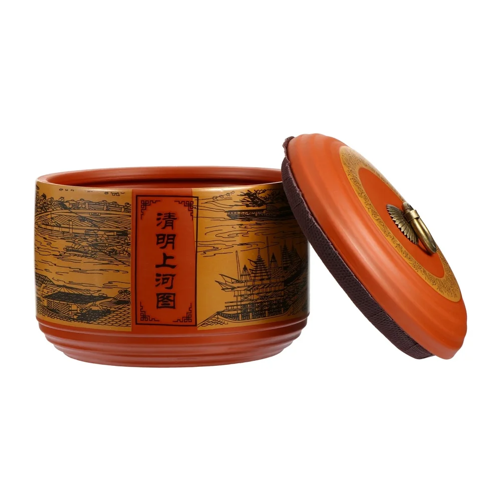 

1Pc Classic Ceramic Tea Canister Hand Painted Loose Tea Jar Storage Container