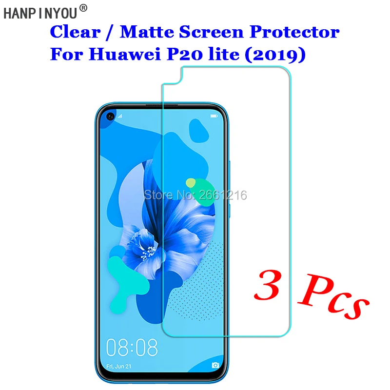 3 шт./лот для Huawei P20 lite (2019) 6 4 дюйма Новая прозрачная/Антибликовая матовая защитная