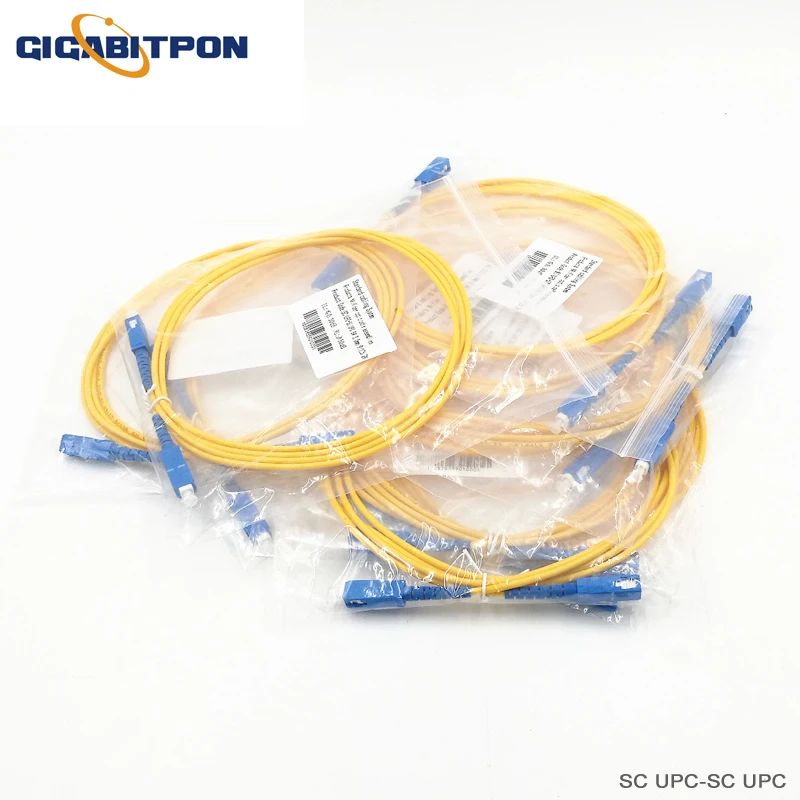 30PCS 5M sc upc-sc upc single-mode simplex 3.0mm fiber optic patch cord G657B3 fiber optic patch cord