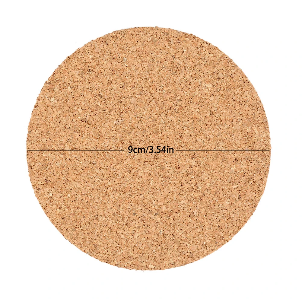 

10PCS Coaster Cork Tea Cup Mats Wooden Round Insulated Tea Coaster Reusable Absorbent Round Tea Coaster For Cup Drinking