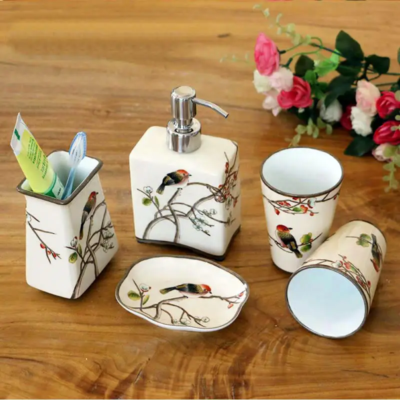 Красивая ручная краска коллекционный домашний декор дозатор мыла фарфоровая