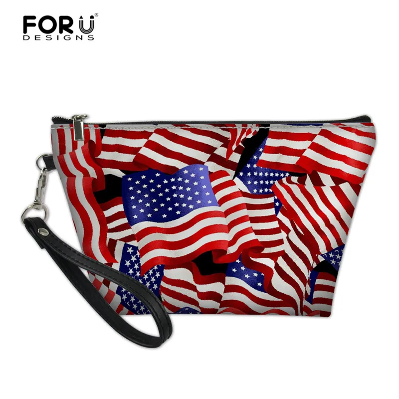 Косметичка FORUDESIGNS с флагом США/Великобритании органайзер дорожная сумка для