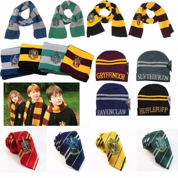 Harried Высокое качество Галстуки шапки шарф носки дышащий унисекс Поттер женский мужской шарф Хэллоуин Аниме Волшебный реквизит