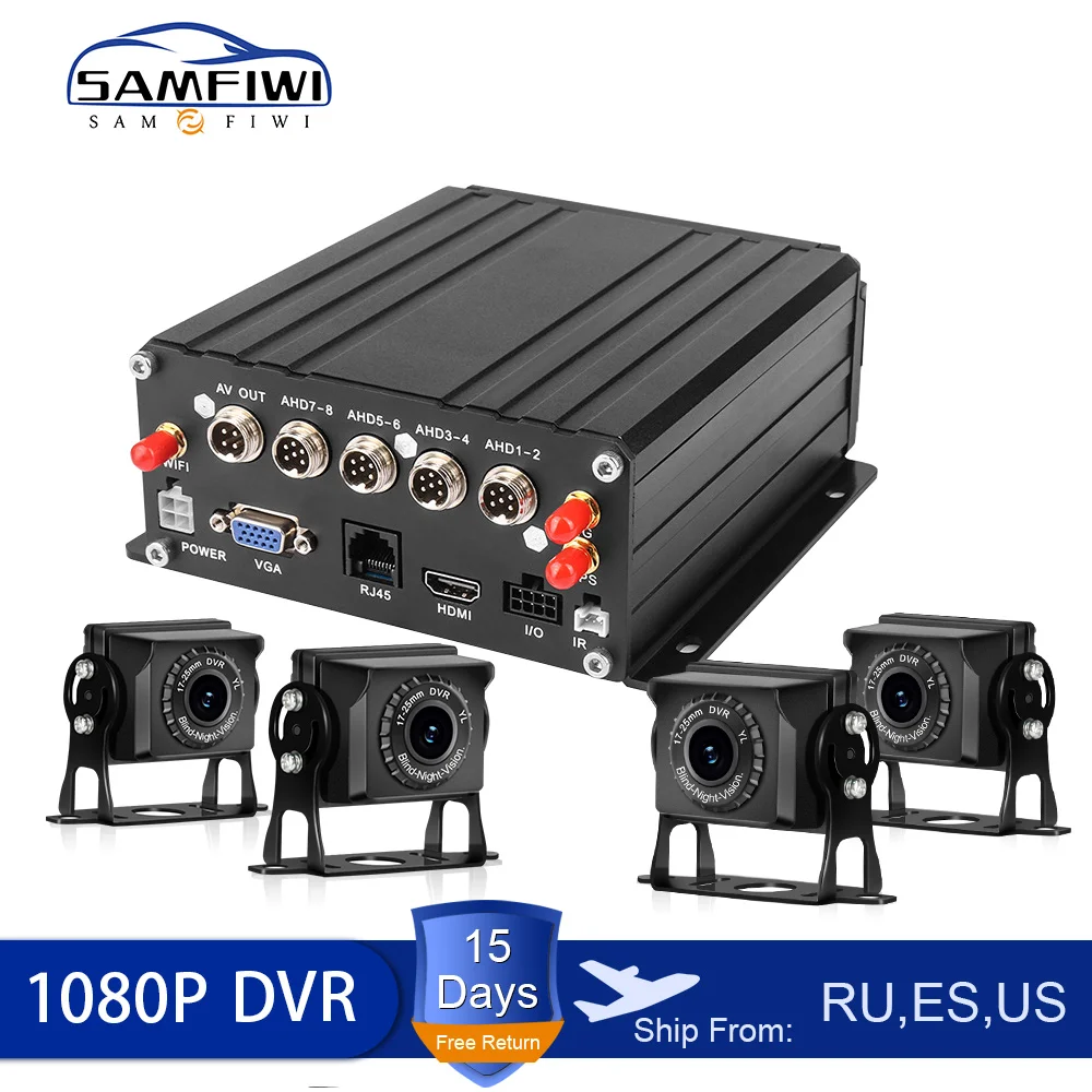 4G WIFI GPS 4CH/8CH/Channel Car AHD Mobile DVR жесткий диск видеорегистратор для грузовика RV система
