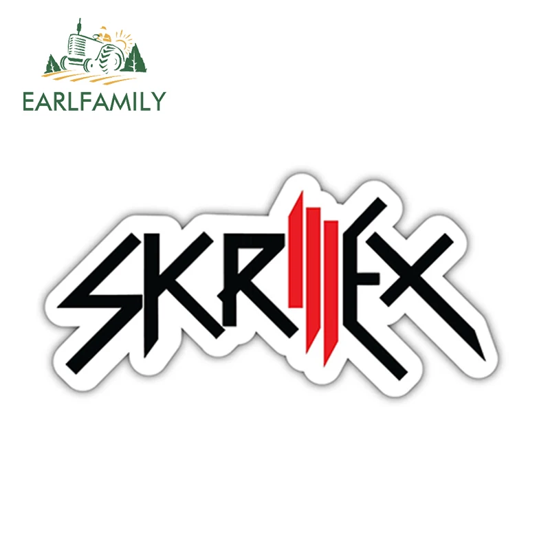 EARLFAMILY, 15 см x 7,3 см, DJ Skrillex, наклейка, высокое качество, для стайлинга автомобиля, индивидуальная, водонепроницаемая, автомобильная наклейка, Виниловая наклейка