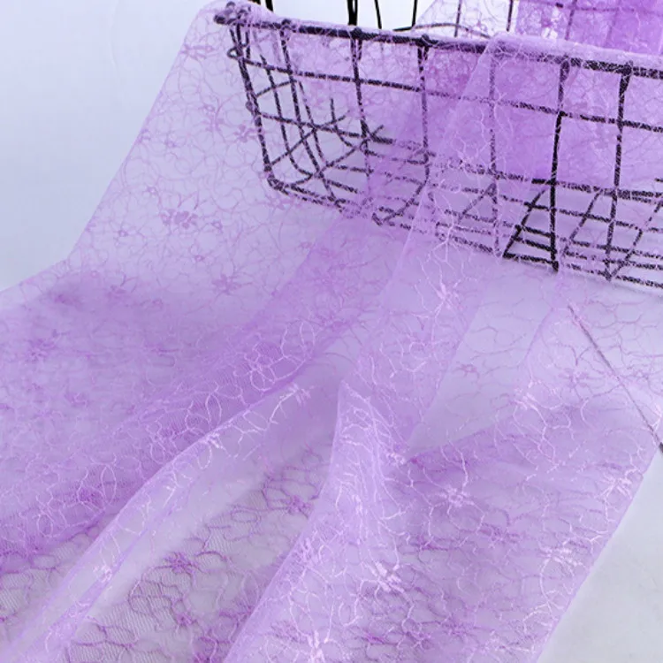 Мягкий розовый нейлон кружева тюль ткань для свадебных платьев белый и