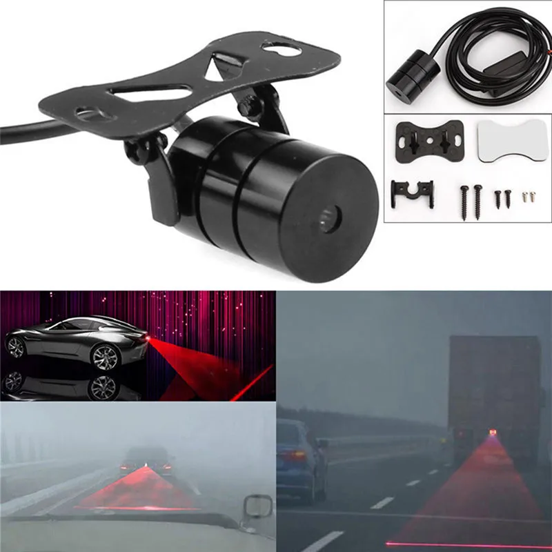 Red Line Rearing Warning Light Auto Styling Anti Collision Rear-end Car Laser Taillight Tail Fog Light Car Brake Parking Lamp car motorcycle anti collision led fog tail warning light motorcycle taillight anti fog light