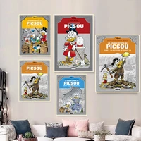 cartoon comics donald canvas painting disney donald duck posters and prints wall art pictures for living home room decoration