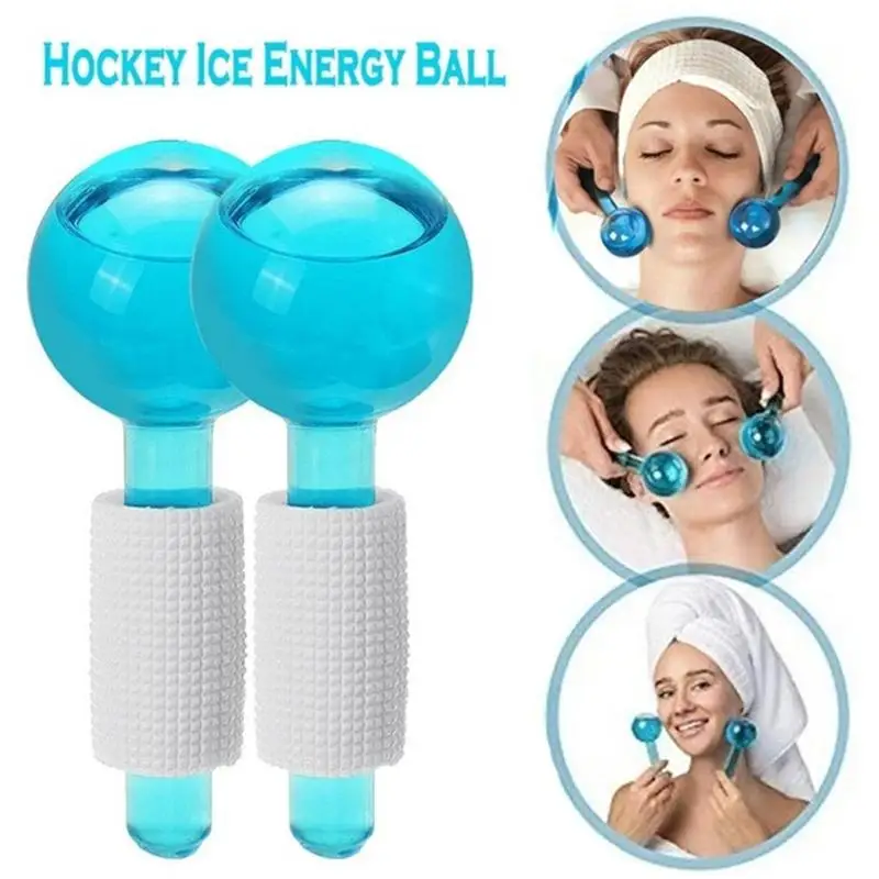 

2pcs Massage Globes Ice Hockey Energy Crystal Ball Cooling Beauty Ice Globes Massage Tools Neck Massager