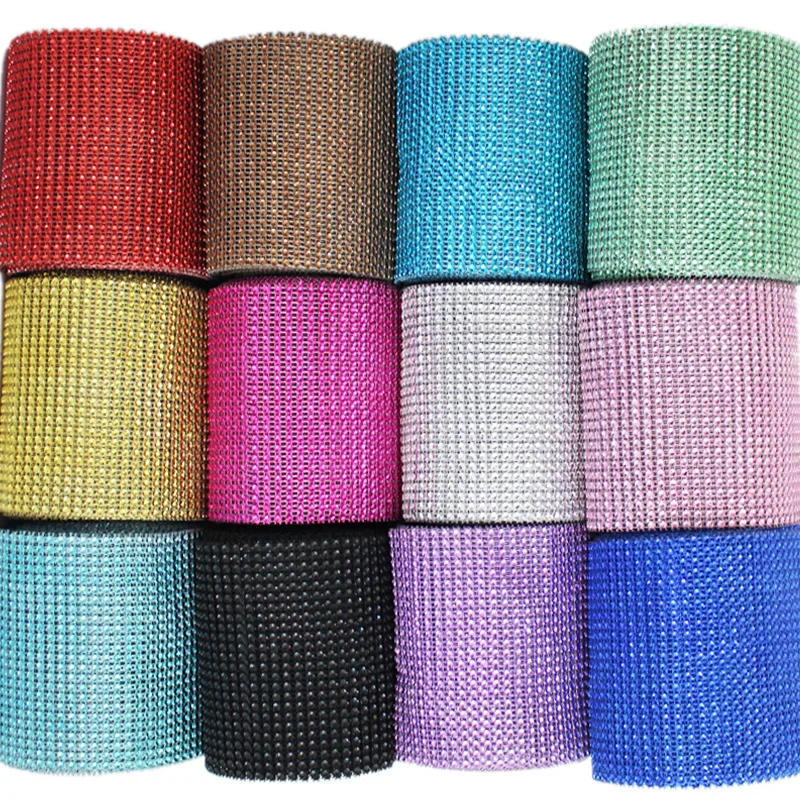 

10yards 24Rows Rhinestone Mesh Trimming rhinestones blanket Strass cup Chain for DIY Party Decor Cake Ribbon Wedding accessories