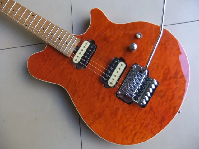 Оптовая продажа гитара новая музыкальная электрическая в оранжевом цвете 101122 |