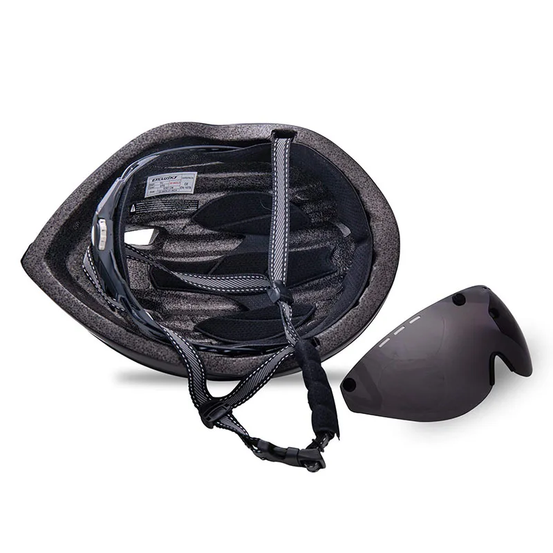 EXCLUSKY TT времени велосипедный шлем с очками объектив красный обучение велосипед