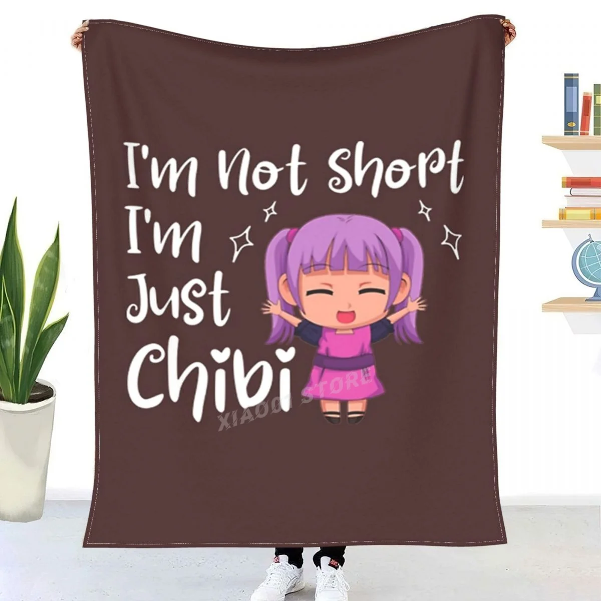 

Аниме девочка I'm Not Short I'm Just Chibi плед одеяло шерпа одеяло постельное белье мягкое одеяло s