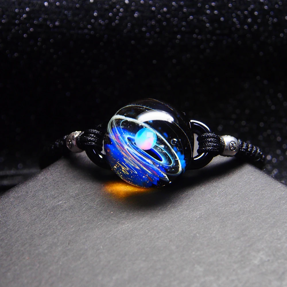 necklace 16 Вселенная планеты стеклянные браслеты из бисера и браслеты галактика модные ювелирные изделия галактика солнечной системы браслет для женщин Рождество - Окраска металла: necklace 16
