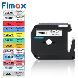 Fimax M-K231 MK231 M-K 231 Совместимость для Brother P-touch M Тип запечатанных лент для M-K131 MK-221 брат принтер этикеток узор лента