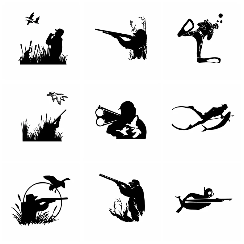 Виниловая наклейка для автомобиля Забавный Охотник на автомобиль автомобилей