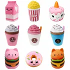 Игрушка-фиджет Kawaii Mochi Jumbo Squishy Mini Gigante Taart гамбургер Icecream пончик антистресс игрушки для взрослых и детей подарок