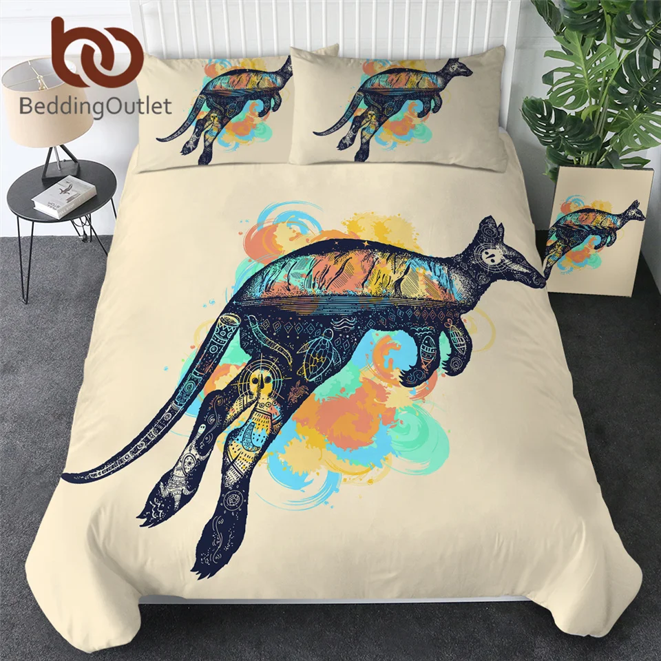 Комплект постельного белья BeddingOutlet кенгуру мультяшный пододеяльник постельное