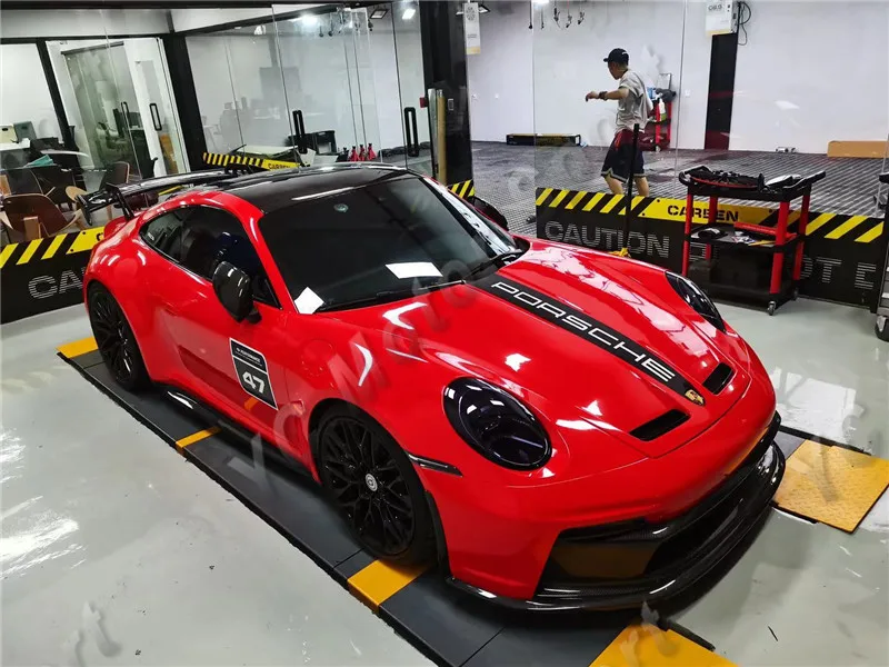 Передний бампер Dry Cabron &amp Portion с отделкой из углеродного волокна в стиле GT3