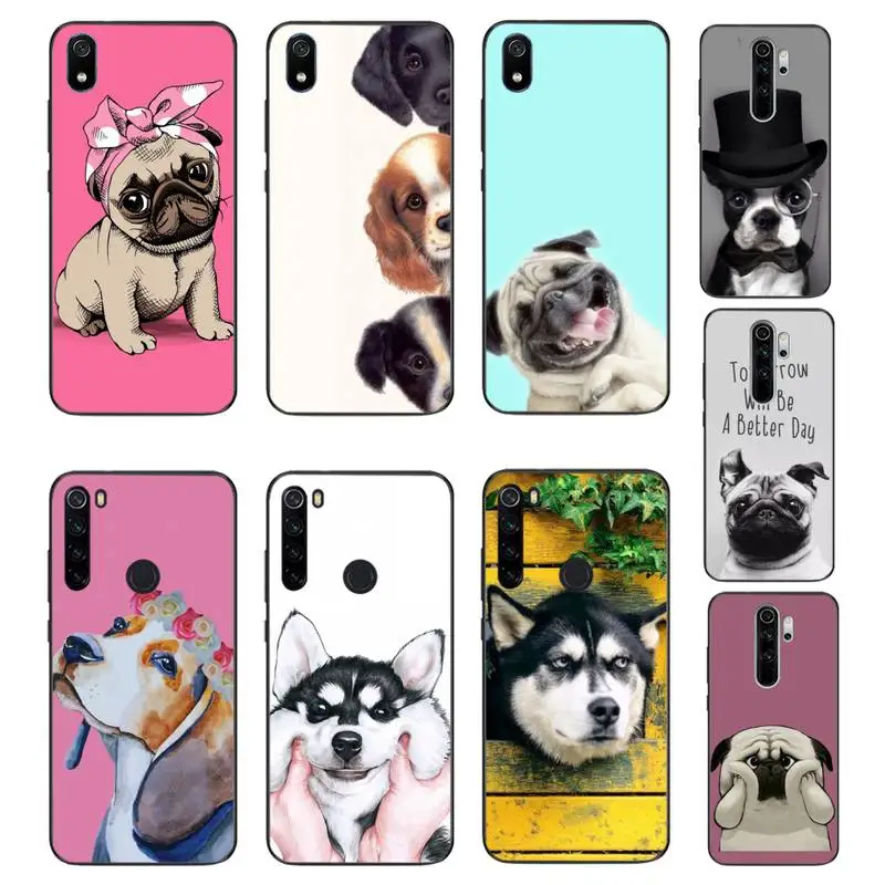 HTXian мопса видеть вещи собака шляпа чтения искусства роскошный чехол для телефона