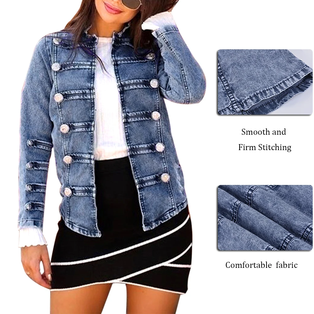 CALOFE Новое поступление Женская куртка двубортная в стиле стимпанк готика панк