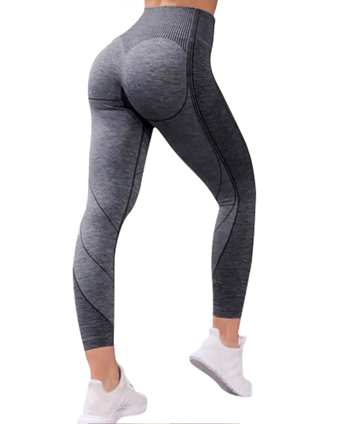 

2021 shark new street hipster striped bright line seamless fitness sexy outdoor yoga pants YJ057
