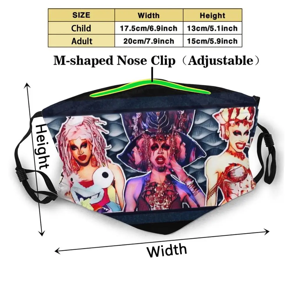 Красивая маска для лица с изображением монстра Yvie Oddly моющаяся фильтром ReusableYvie