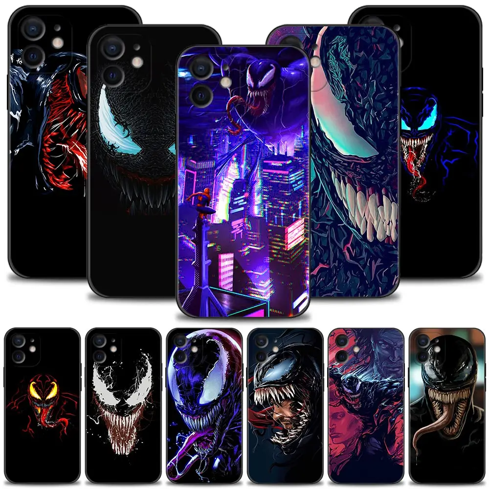

Phone Case For Apple iPhone 13 12 11 Pro Max 13 12 Mini 7 8 6 6S Plus XS Max XR X SE 2020 Coque Marvel movie Venom