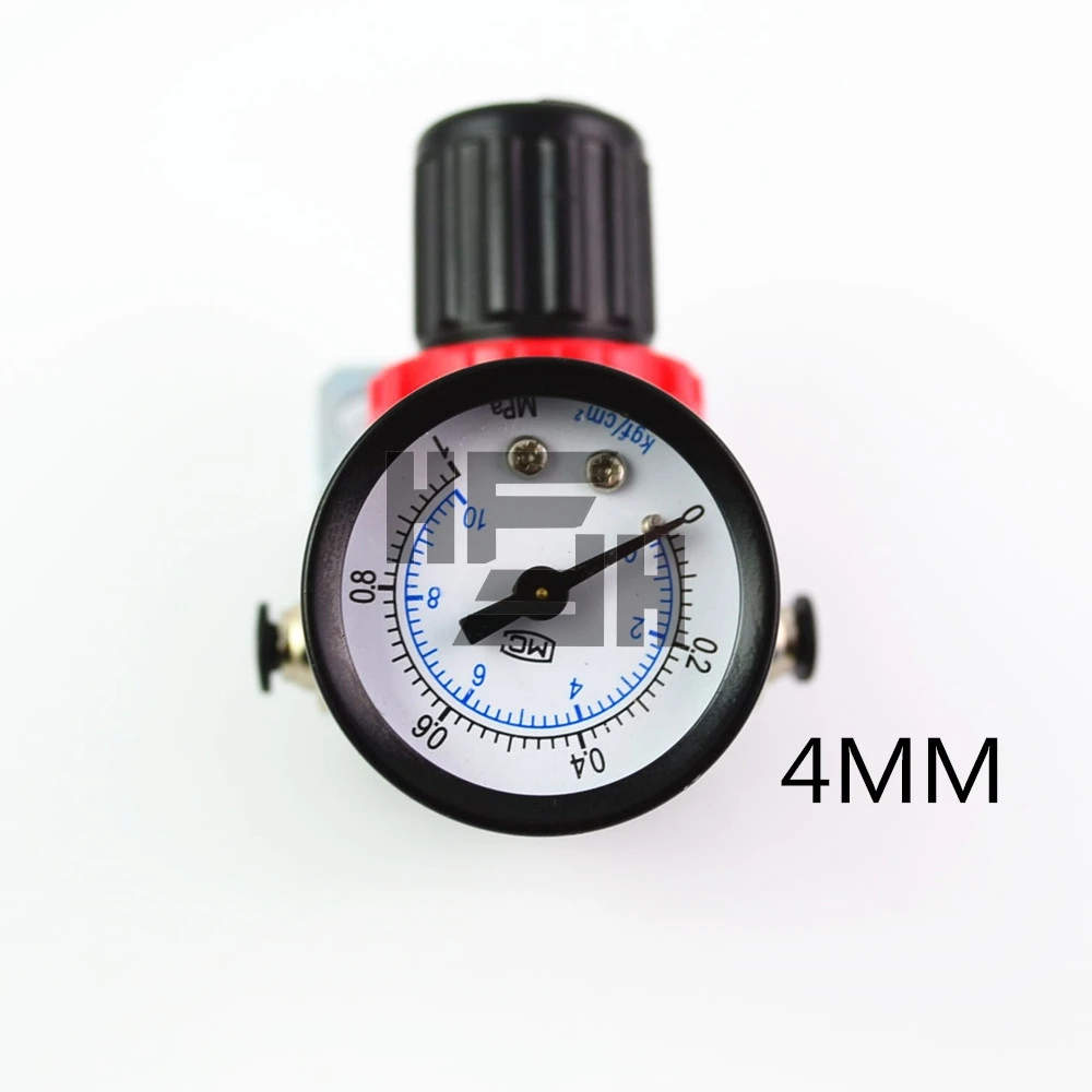 black 4MM AR2000 пневматический мини воздушный регулятор сброса давления для управления компрессором, блок для обработки клапана, штуцер для ПК, комбинация - Цвет: black 4MM