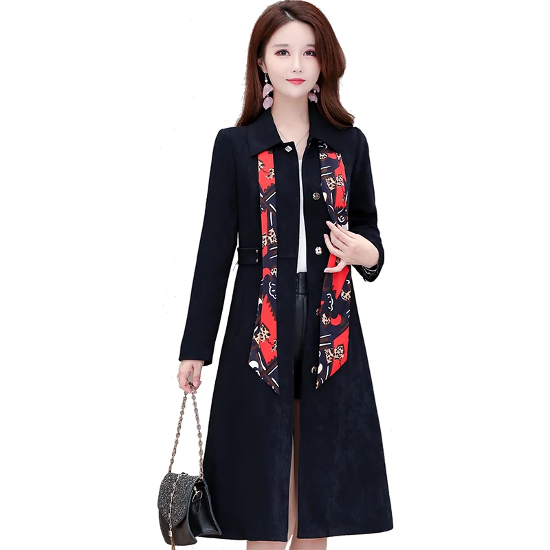 

High Quality Rench Coat Woman 2022 New Medium Long Chic Casual Coat Female Middle-aged Autumn Windbreaker Women Overcoat