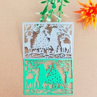 santa claus christmas tree picture frame decorative metal cutting die cutting card knife stamping die