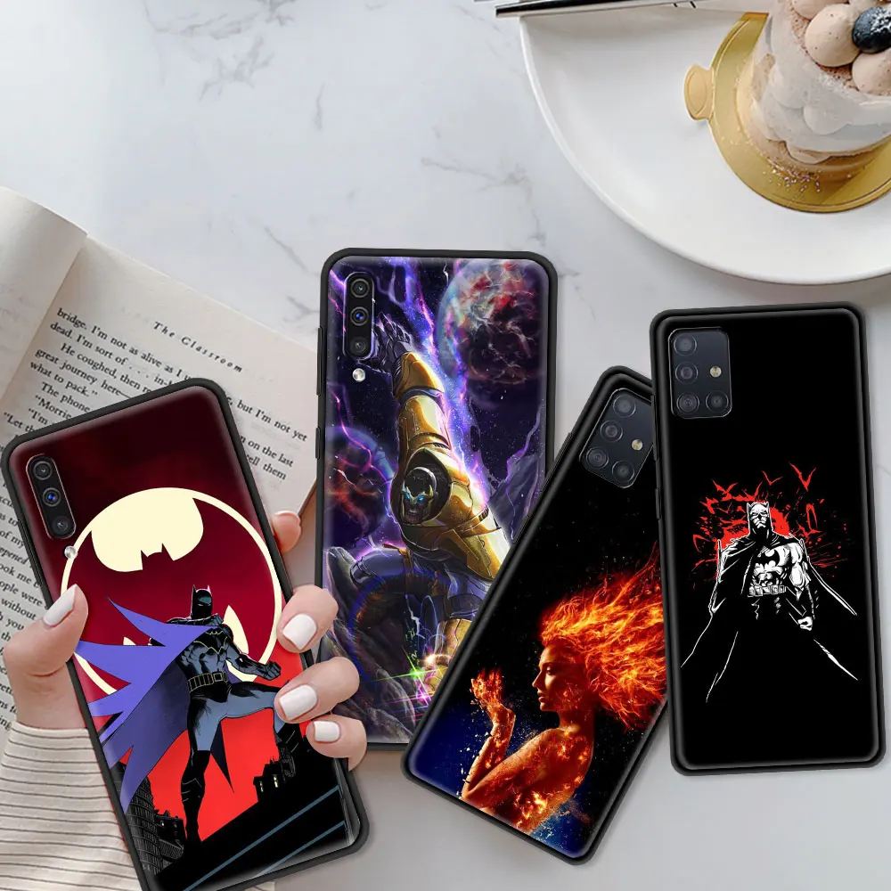 

Dark Colorful Marvel Case For Samsung Galaxy A51 A12 A21s A71 A31 A02s A11 A41 A01 A72 A52 A32 A22 Black Silicone Cover