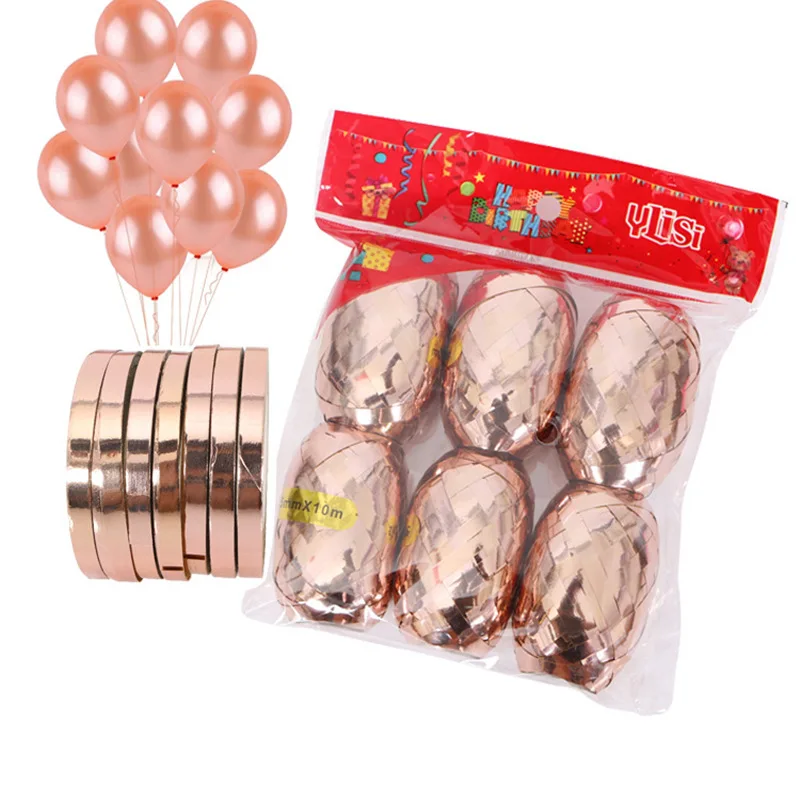 Лазерная Лента из розового золота вечерние украшения на день рождения латексные