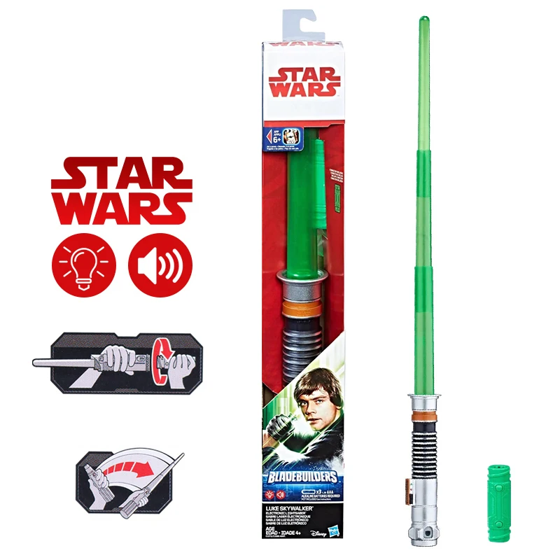 Выдвижной световой меч Hasbro Звездные войны Дарт Вейдер Рей Люк Мейс лазерный