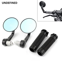 motorcycle bar end mirror 78 22mm handlebar hand grips handle bar end side rearview mirrors for harley street 500 750 15 2020