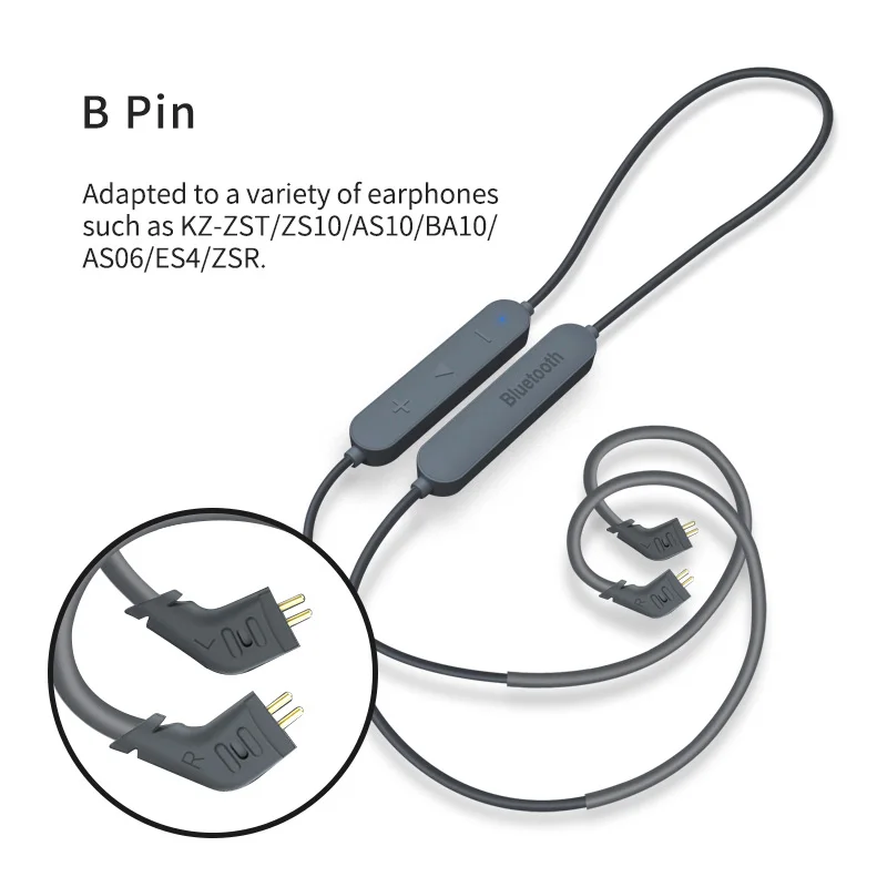 B for ZST AS10 ZS10 KZ Bluetooth 5,0 наушники Aptx HD CSR8675 модуль обновления гарнитуры кабель применяется для наушников KZ AS10 ZST ES4 ZSN ZS10 AS16 ZSX C12 - Цвет: B for ZST AS10 ZS10