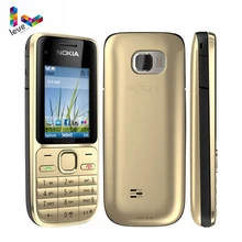 Nokia C2 C2-01 разблокированный gsm мобильный телефон английский и арабский и иврит и русская клавиатура оригинальные б/у мобильные телефоны