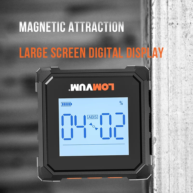 

LOMVUM Digital Inclinometer Level Protractor Magnetic Electronic Level Spirit Box 360 Degree Mini Electronic Digital Protractor