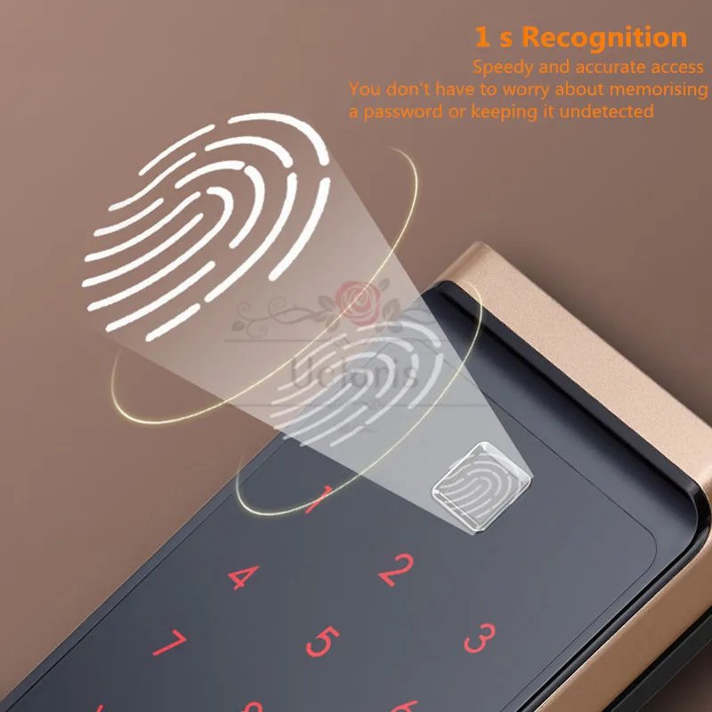 SAMSUNG Smart Fingerprint Digital Doorlock SHP-DR719 Security Automatic Electronic Home Lock With Password Card Key Phone NFC |