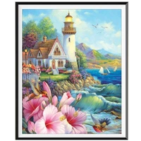landscape rural woods beach flowers printed canvas 11ct cross stitch patterns embroidery dmc threads craft wholesale