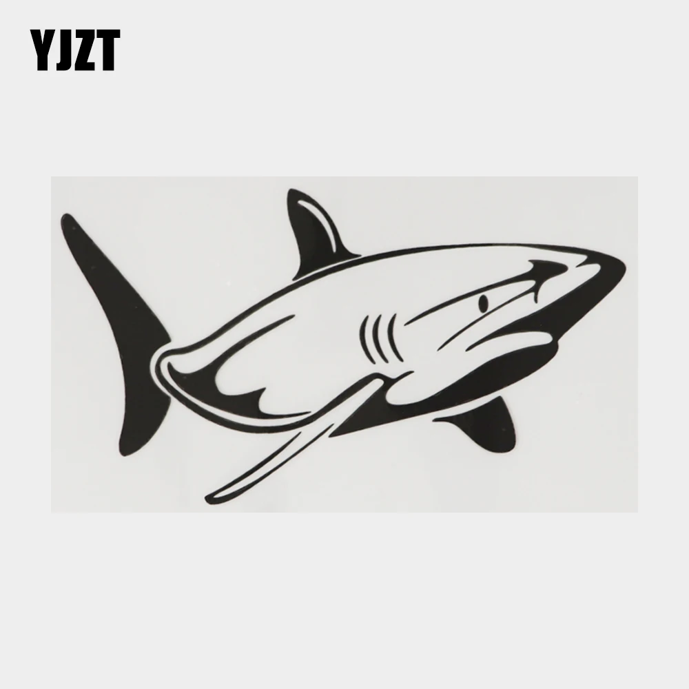 

YJZT 14.6CM×8.1CM Personality Fierce Shark Decal Vinyl Marine Animal Car Sticker 18A-0336