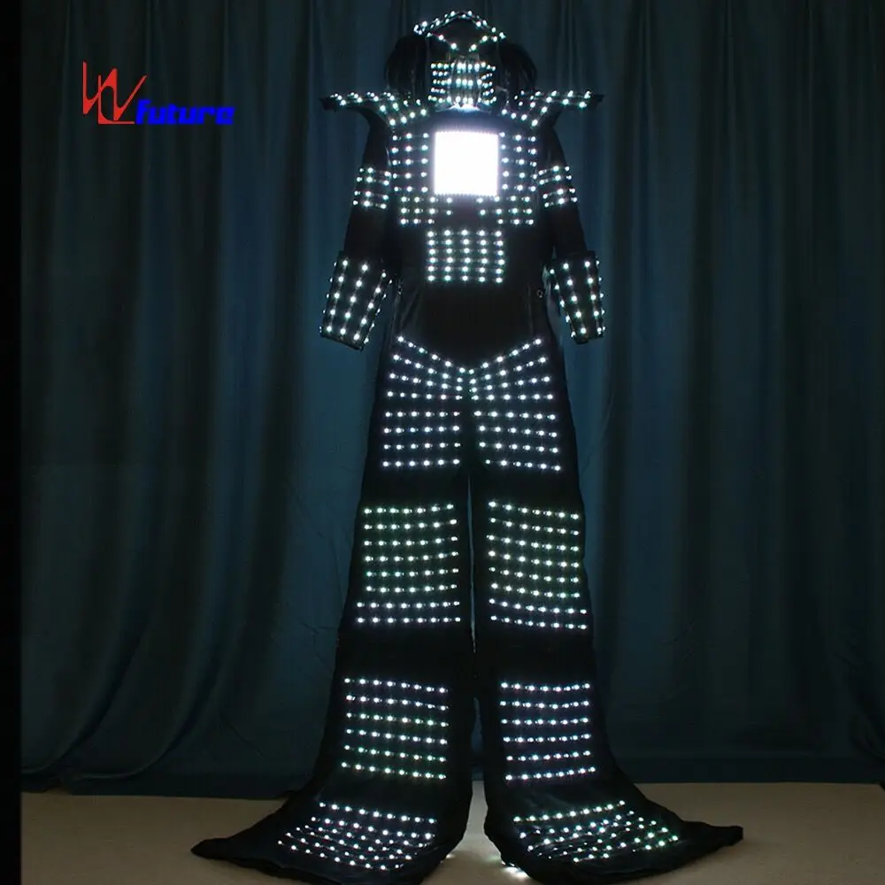 

LED luminous walking on stilts clothing led luminous robot display bar night clothing giant
