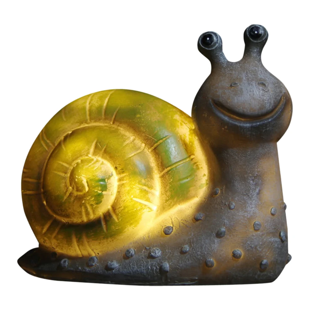 

Led Landscape Garden Yard Outdoor Patio Courtyard Snail Shape Balcony Small Ornament Resin Decorative Waterproof Solar Lamp