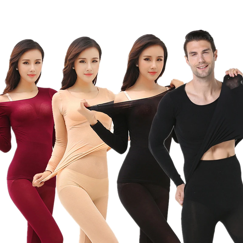 Thermal Underwear For Women Sexy Warm Long Johns For Women Seamless Winter Thermal Underwear Set Warm Thermos Clothing Women/Men