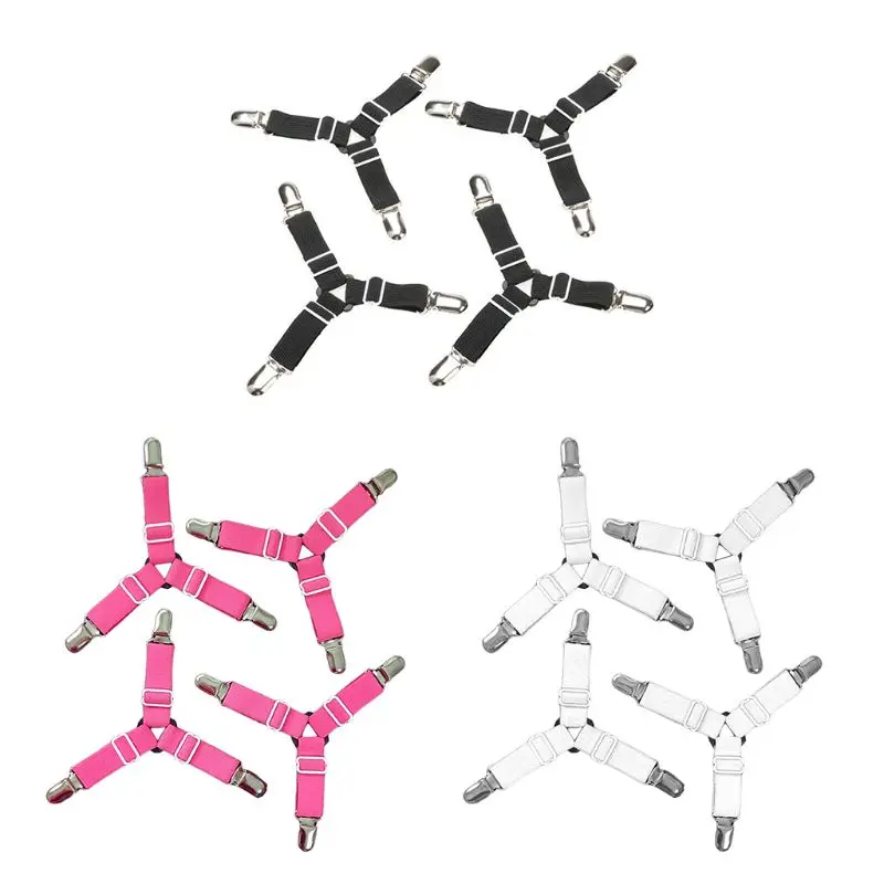 

4Pcs Adjustable Bed Sheet Clips Fixing Slip-Resistant Belt Sofa Cover Grippers Holder Mattress Blanket Bedding Set