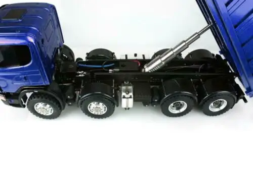 1/14 RC LESU гидравлический Sca 8*8 самосвал Модель двигателя радио DIY окрашенный синий автомобиль THZH0340