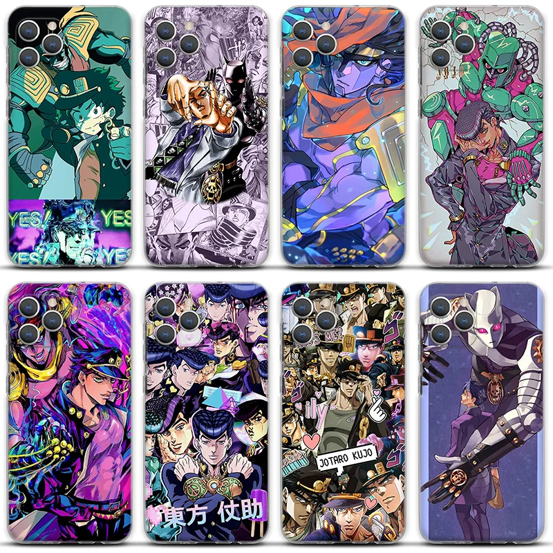 

JOJO Jotaro Cool Silicone Phone Case for iPhone 11 12 13 Pro Max mini Soft Cover for iPhone iPhone XR XS X 6 6S 7 8 Plus Cases